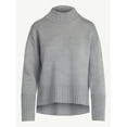 thumbnail image 5 of Free Assembly Women's Mock Neck Pullover Sweater with Tall Cuffs, Midweight, Sizes XS-XXL, 5 of 5
