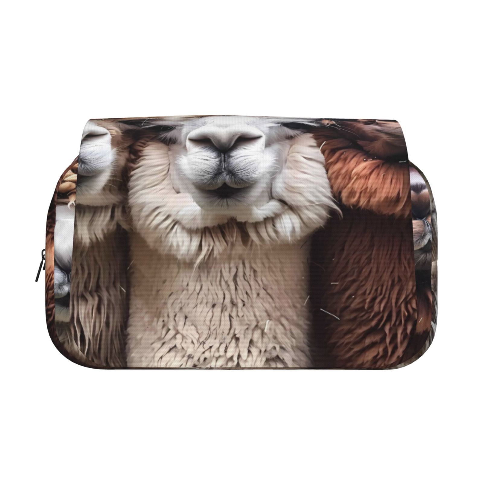 Large-Capacity Flip-Top Double-Layer Pencil Case, Multi-Functional Pocket Pen Case, Durable Stationery Organizer Cute Llamas Alpacas (2)