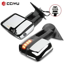 CCIYU Rear View Mirrors,Towing Mirrors Fit for 2008-2013 for GMC Sierra 2014 for GMC Sierra 2500HD 3500HD 2007-2014 for Chevy Silverado/Tahoe/Suburban/Avalanche for GMC Turn Signal Power Heated
