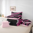 thumbnail image 6 of jejeloiu Wild Cheetah Pattern 7-Piece Twin Bedding Sets,Modern Abstract Aesthetic Bedding Comforter Set,Pink Black Sheet Sets For Boys Girls,Super Cozy Room Decor Reversible, 6 of 8