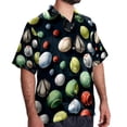 thumbnail image 2 of Tennis Men's Button Down Hawaiian Poplin Shirt Summer Beach Printed Casual Short Sleeve Unisex Shirts, 2 of 6