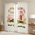 thumbnail image 2 of Erosebridal Happy Camping Blackout Curtains Set of 2 (52x84 Each),Rustic Outdoor Adventure Window Curtains For Girls Kids, 2 of 7