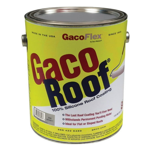 Gaco Western 1765171 Gray Silicone Roof Coating, 1 gal - Pack of 4