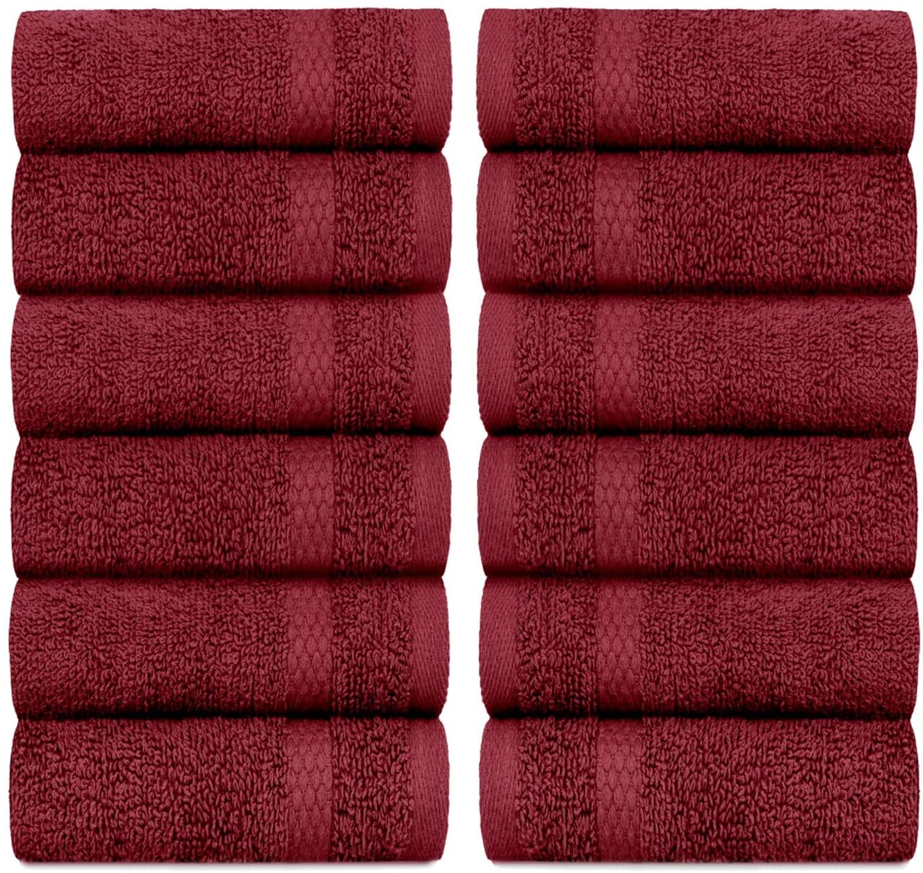 White Classic Luxury Cotton Washcloths Large Hotel Spa Bathroom Face