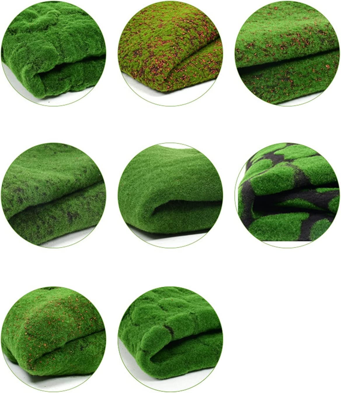 Namzi Simulation Artificial Moss Grass Turf Mat No Maintenance Wall Green Plants Home Lawn Fake Moss Design Garden Landscape Decor (Color : 02, Size : 100x100cm)