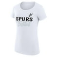 thumbnail image 2 of Women's G-III 4Her by Carl Banks White San Antonio Spurs Team Sport Fitted V-Neck T-Shirt, 2 of 3
