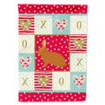 thumbnail image 1 of Carolines Treasures CK5396CHF 28 x 0.01 x 40 Po. Rex Rabbit Love Flag Toile Taille Maison, 1 of 4