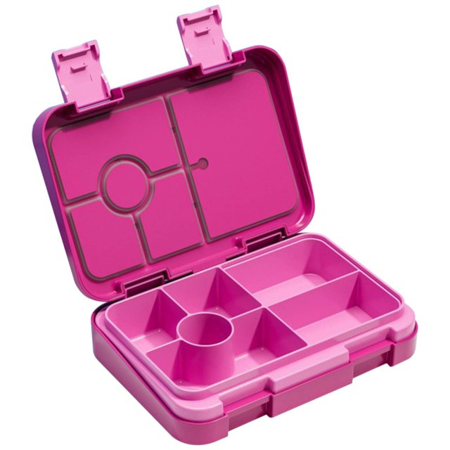 DJN Home & Garden Double Buckle Compartment Deepens Sealed Lunch Box Color Square Lunch Box,Plastic Box With 5 Compartments