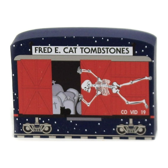 Cats Meow Village Fred E. Cat Tombstones Buzzard Express 2020 Halloween 20634