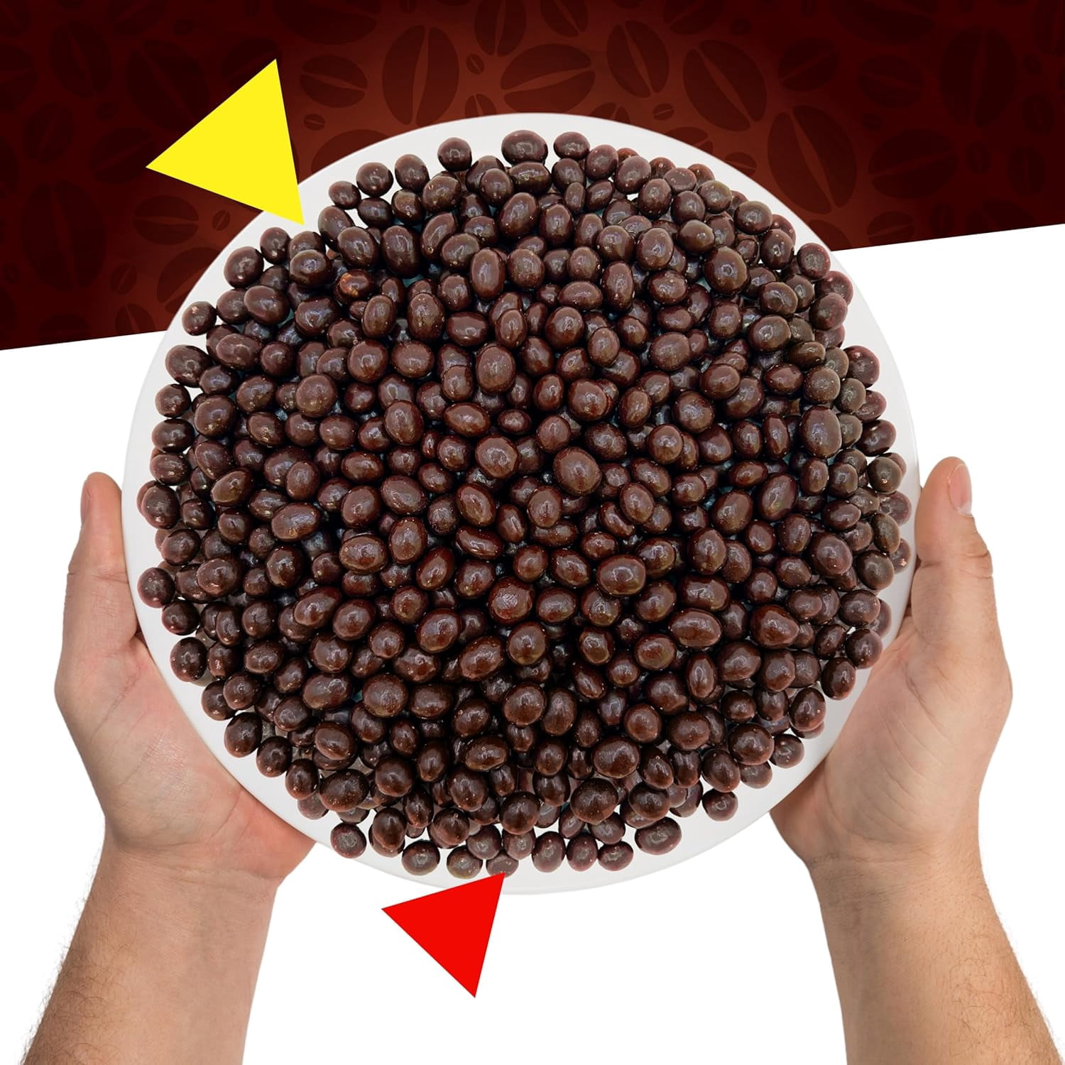 Premium Dark Chocolate Covered Espresso Coffee Beans Candy (2 Pound Bag)