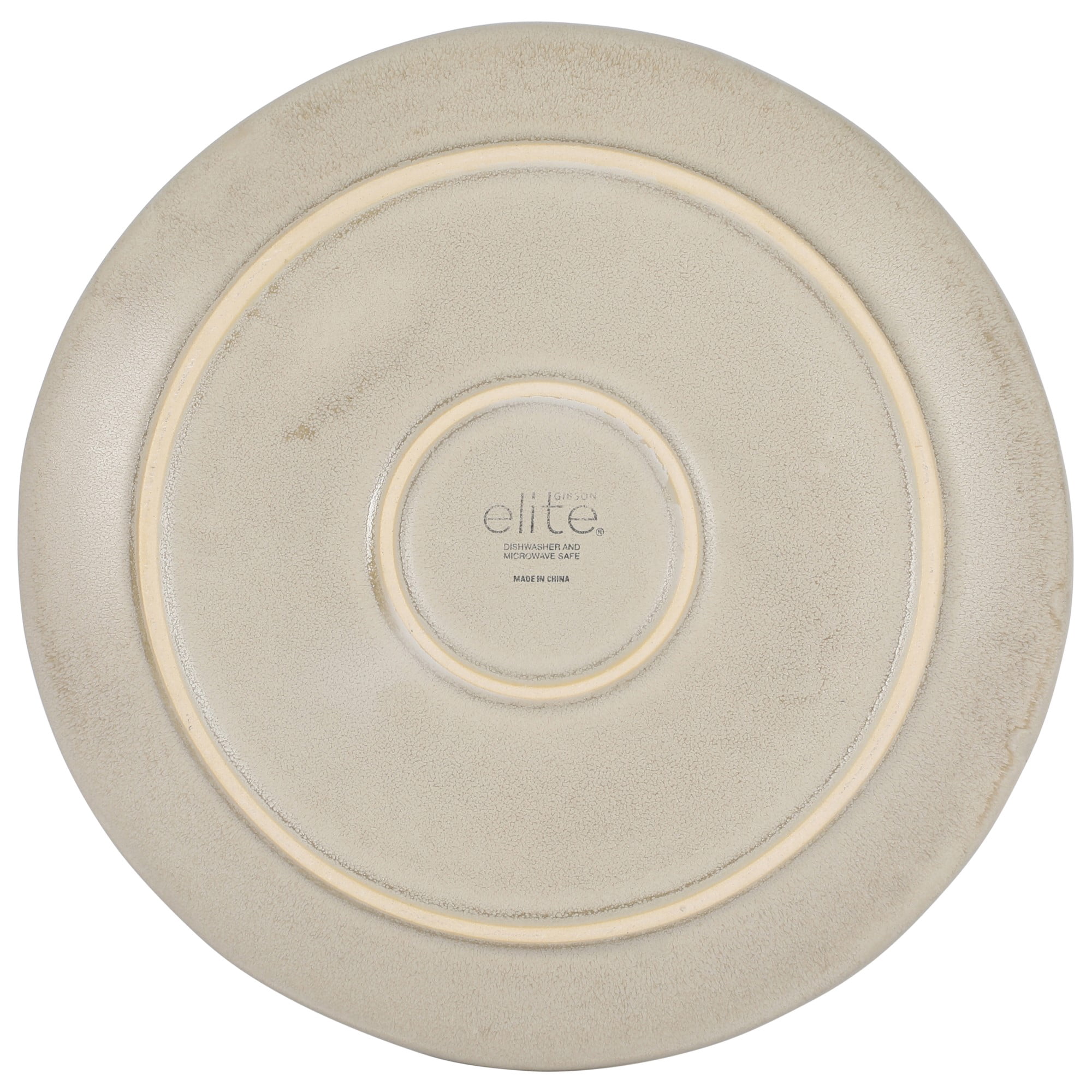 Gibson Elite Island Cove 16 Piece (Service for 4) Plates and Bowls Stoneware Dinnerware Set -Light Grey