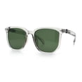 thumbnail image 4 of Gentlemanly Fancy Metal Hinge Oversized Thin Plastic Horn Rim Sunglasses Slate - Green, 4 of 8