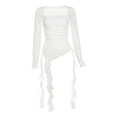 thumbnail image 1 of Camiseta Y2K para mujer con cuello cuadrado para fiesta gótica , compras y citas SG, 1 of 7