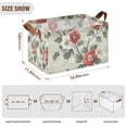 thumbnail image 7 of Yayeee Foldable Storage Basket for Shelves with Handles Waterproof Cloth Bins, Red Floral Pattern, 7 of 7