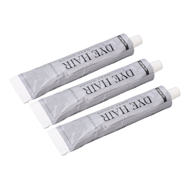 Color De Tinte Para El Cabello Gris, Ingredientes Suaves De Larga Duración, Tinte Para El Cabello Gris Semipermanente Seguro, 3 Piezas De 100 Ml Para Salón