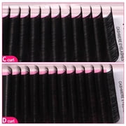 VEYESINC Cashmere Lashes 0.07 C Curl – Faux Mink Individual Volume Lashes, Soft & Natural for Professionals 8-16mm Mix