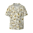 thumbnail image 3 of Goofa Different Butterflys Printed Men's Casual Short-sleeved Shirt,Lightweight Breathable Button-down,Summer Casual men's top,Versatile Fashion shirt-3X-Large, 3 of 7