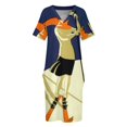 thumbnail image 3 of Póster vintage de deporte de esquí francés suizo, vestido holgado con bolsillos, ropa femenina, vestido de noche de lujo para mujer., 3 of 6
