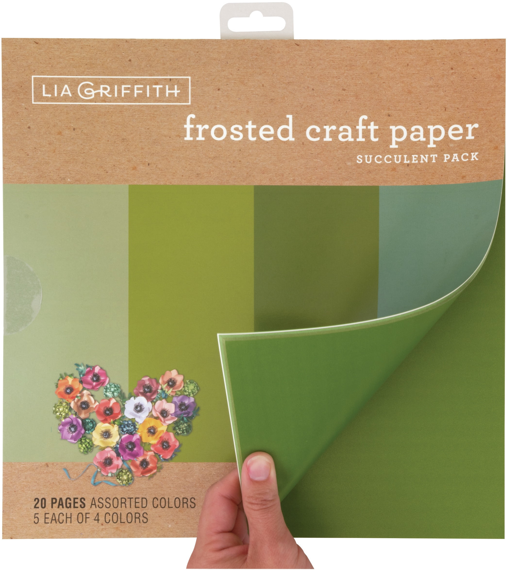 Frosted Craft Tissue Paper 12"X12" 20/Pkg-Succulent-Greens