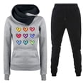 thumbnail image 1 of Aqestyerly Ensembles à Manches Longues pour Femmes Chandail Imprimé à Capuche à Col Rond à Manches Longues et Pantalon Ensemble Deux Pièces, 1 of 2