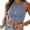 Light Blue, variant on Kiplyki Clothing Casual Women's Sleeveless Solid Round Neck Tops Ladies Blouse Crop Vest