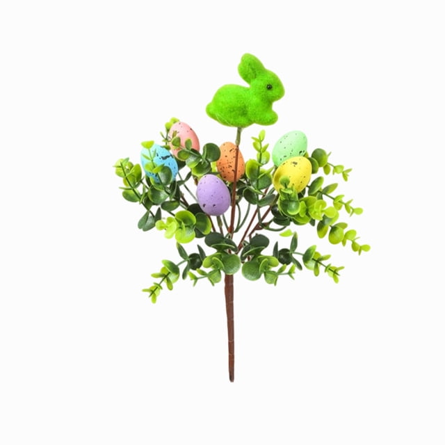 Easter Decorations for the Home Plastic Egg and Rabbit Branch Wreath 30 cm Holiday Party Decoration