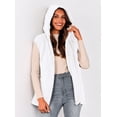 thumbnail image 4 of Chaleco sin mangas con capucha para mujer PRETTYGARDEN Otoño 2025 Blanco XXL, 4 of 8