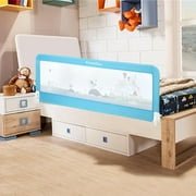 Rails de lit de bébé de 149,9 cm avec motif adorable, balançoire vers le bas extra long pare-chocs de lit de sommeil.