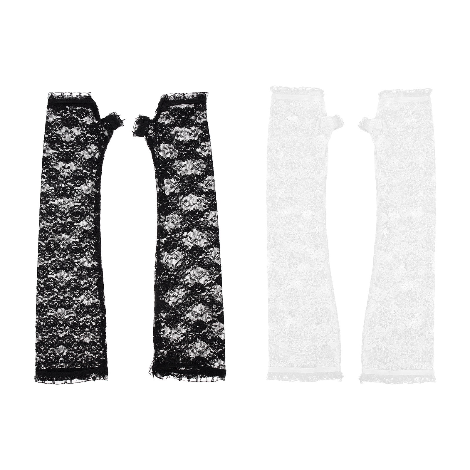 2 pairs of Women Cooling Arm Sleeve Arm Sleeves Summer Lace Design Arm