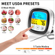 thumbnail image 5 of Termómetro digital para alimentos con pantalla táctil - Sonda impermeable avanzada de 40 pulgadas Termómetro de cocina con función de temporizador Apto para horno para sartén BBQ, 5 of 5