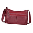 thumbnail image 3 of fenteer Women Shoulder Bag Tote Bag PU Leather Crossbody Bag Travel Purse Womens Handbag Red, 3 of 8