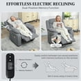 thumbnail image 4 of HOMCOM Massage Recliner Chair with Quiet Motor Pet-Friendly Fabric Grey, 4 of 10