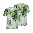 thumbnail image 3 of Daiia Watercolor Green Leaves Mens Baseball Jersey Button Down Shirts Short Sleeve Sports Uniforms-4X-Large, 3 of 9