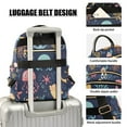 thumbnail image 3 of FORMRS Mini Backpack Purse for Women Travel Daypack Casual Shoulder Bag, Red Jellyfish, 3 of 7