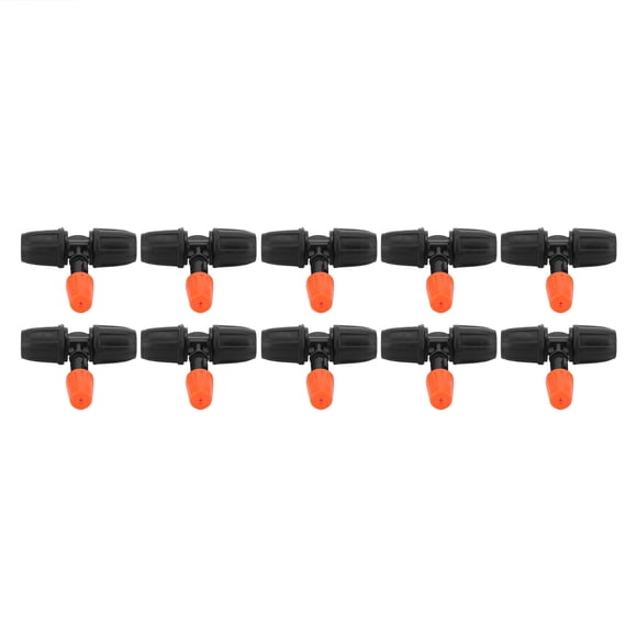 Loewten Misting Tee,Tube Fitting,10Pcs Garden Tee With Adjustable Misting Nozzle For 8/12 Tube Irrigation Accessories