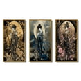 thumbnail image 2 of Designart "Graceful Japanese Lady III" Japon Woman Framed Wall Art Set Of 3 - Gold Woman Japon Frame Gallery Wall Set For Home Decor, 2 of 7