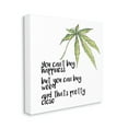 thumbnail image 3 of Stupell Industries Can't Buy Happiness Funny Hemp Botanical Saying Graphic Art Gallery Wrapped Canvas Print Wall Art, Design by J. Weiss, 3 of 7