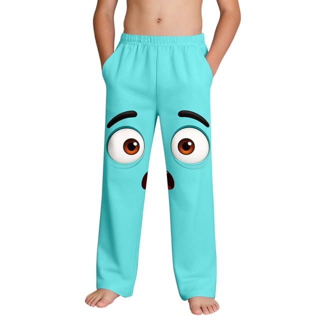 Pantalon de Plage Décontracté Imprimé pour Filles avec Poches Bas pour Enfants 100 % Polyester