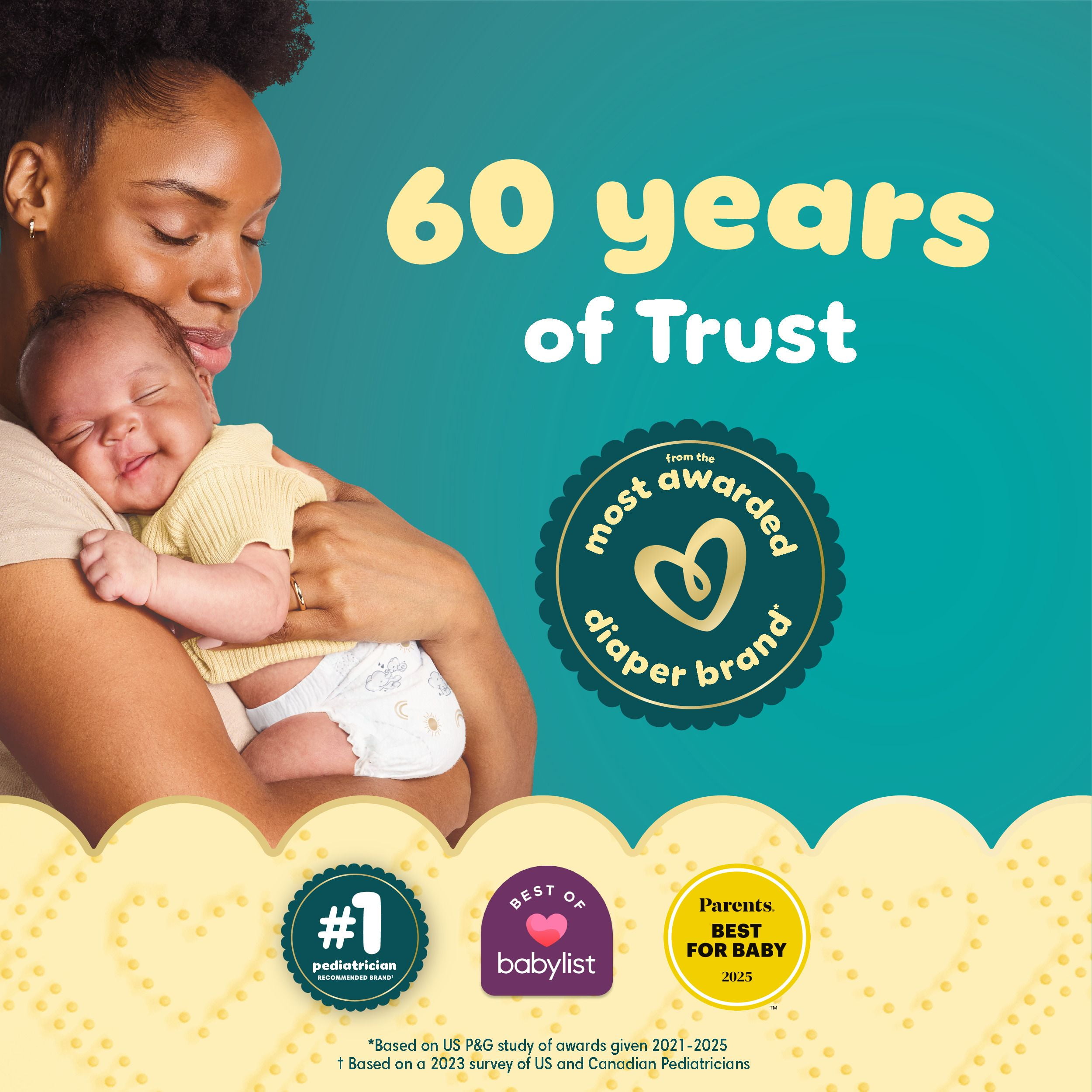 Couches Pampers Swaddlers, absorbantes, gardent bébé au sec et confortable, couche jetable pour bébé sans danger pour la peau, taille 6 (10,4 à [23 à 44 lb])