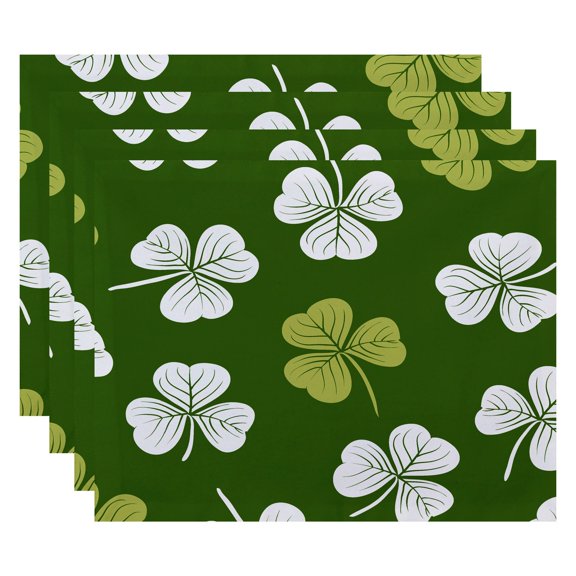 Simply Daisy 18" x 14" Lucky Holiday Floral Print Placemat, Set of 4