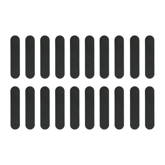 Unique Bargains 20 Pcs Durable Straight Nail Files Black