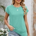 thumbnail image 5 of Heisall Womens Tops Round Neck Loose Solid Color Tshirts Tank Tops Casual Fashion, 5 of 8