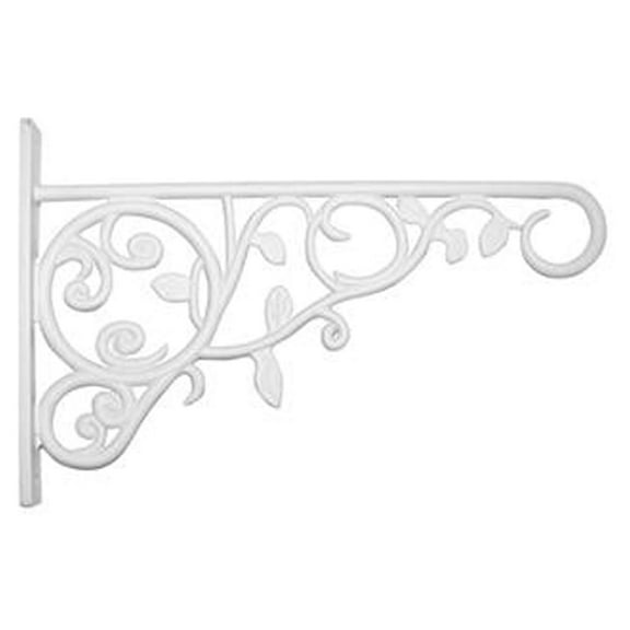 Green Thumb 85008GT Hanging Plant Bracket, Hanging, White Leaves, Cast Aluminum, 9-In. - Quantity 6