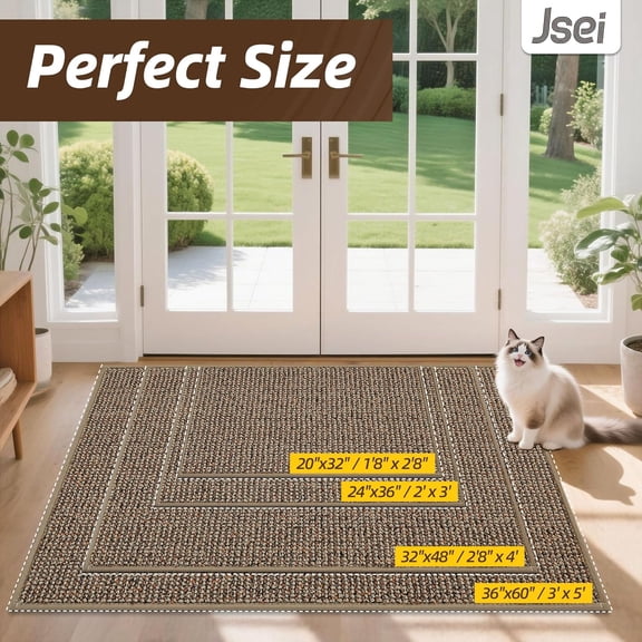 Dirt Trapper Door Mat 36"x60" Non-Slip Washable Entrance Mat