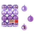 thumbnail image 1 of Adornos colgantes para árbol de Navidad, 24 bolas, color morado, 1 of 6