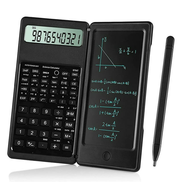 Matsuzay Tableta de escritura con calculadora científica de 6 pulgadas con lápiz óptico, tablero de dibujo, herramientas de cálculo de Electrónica