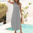 thumbnail image 6 of ameIAEA Summer Dresses for Women Sleeveless V Neck Casual Maxi Sundresses with Pockets, 6 of 7