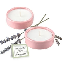 HARMONIFY Light Scented Candles, 2-Pack, 100% Natural and Handmade, Made from Lavender, Soy and Coconut Oil, Scented Tea Lights Candles, Great for Spa Yoga Meditation and Aromatherapy, Made in Europe