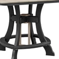 thumbnail image 6 of OS Home and Office Model 44S-C-WWBK Counter Height Square Table in Weatherwood with Black Base, 6 of 6