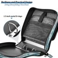 thumbnail image 5 of Water-Resistant 3-Ring Binder Organizer with Multiple Pockets Zipper Binder Bag for Office Pastel Blue Shape Pattern, 5 of 8